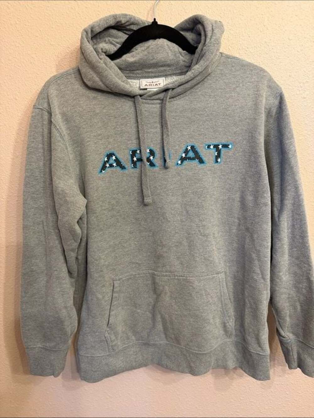 Ariat‎ Gray Crewneck Hoodie with Blue-Star Logo